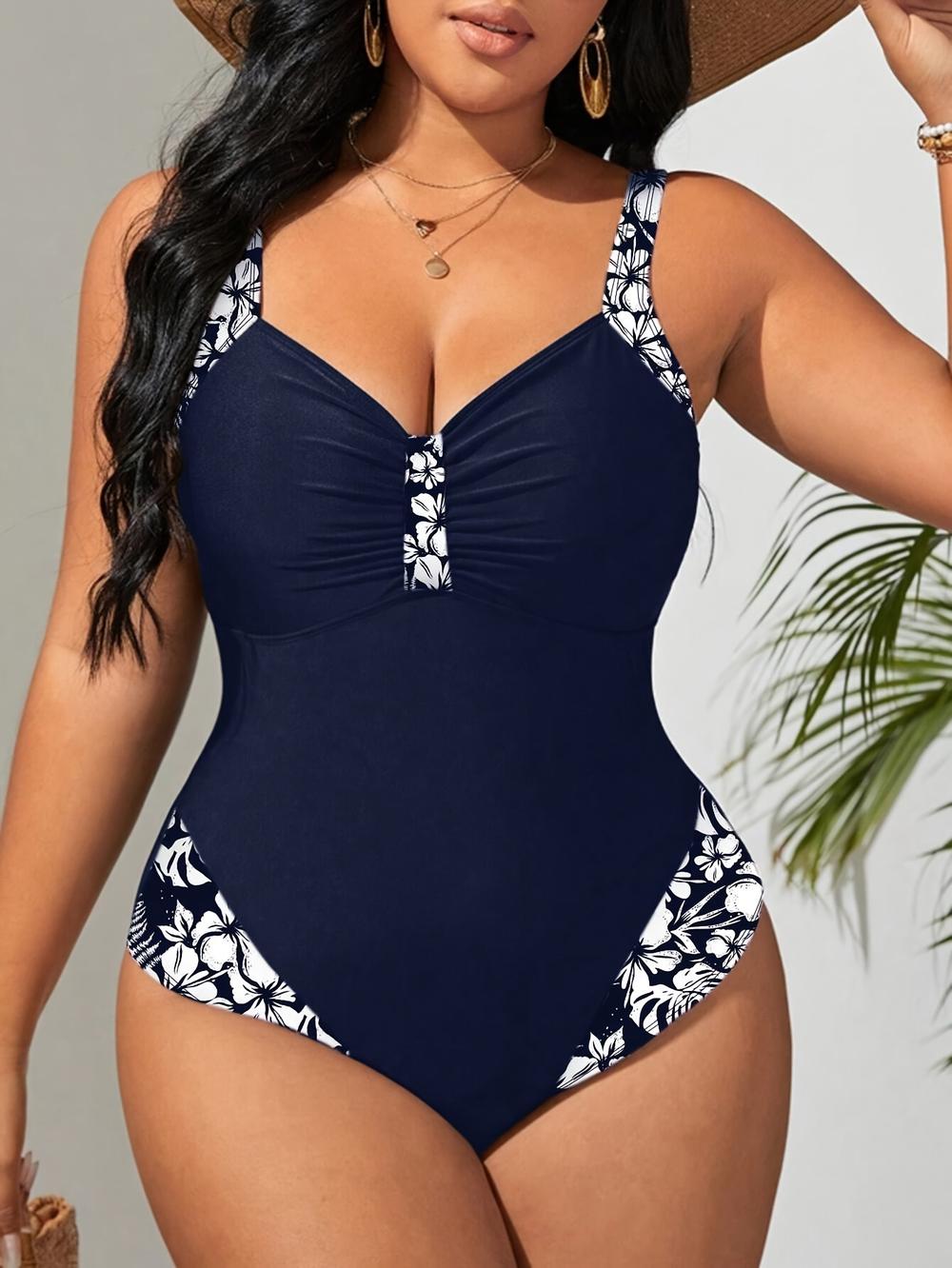 Plus Size Women One Piece Tummy Control Slimming Swimsuits Modest Bathing Suit Ruched Shapewear Swimwear 2026 bikini with faja bathing suits for the summer stylish swimwear high waist design cut back swimsuit