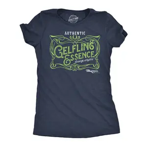 Womens Funny Gelfing Essence T-Shirt - Jim Henson's Dark Crystal Movie Tee For Ladies - Retro Tshirt with Vintage Design Funny Womens T Shirts Cute Vintage Fashion Casual Ladies T-Shirt Gift Funny Movie Top Navy -