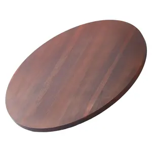 VEVOR 24 in Wood Lazy Susan Turntable,  , 360° Rotation Round Clear Tabletop Rotating Tray, Acacia Wood Dining Table Centerpiece, Smooth and Silent Spin, for Family Gatherings, Banquets and Weddings