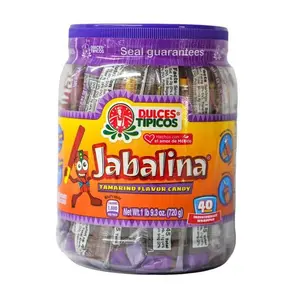 Jabalina Dulces Tipicos Jabalina Env Chica Tamarind Flavored Candy with Hot Salty Tamarind Paste and Sweet Sugary Outer Layer