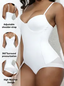🔥All-in-One Shapewear Bodysuit with Pads, Tummy Control & Butt Lift Pockets Design, Adjustable Straps, Smooth Fabric, Natural Body Sculpting, Ideal for Daily, Office, Party, Commute & Date Looks✨