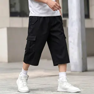 Teen Boys Back To School Cargo Capri Pants, Casual Multi Pocket Cropped Trousers All-match Daily Wear