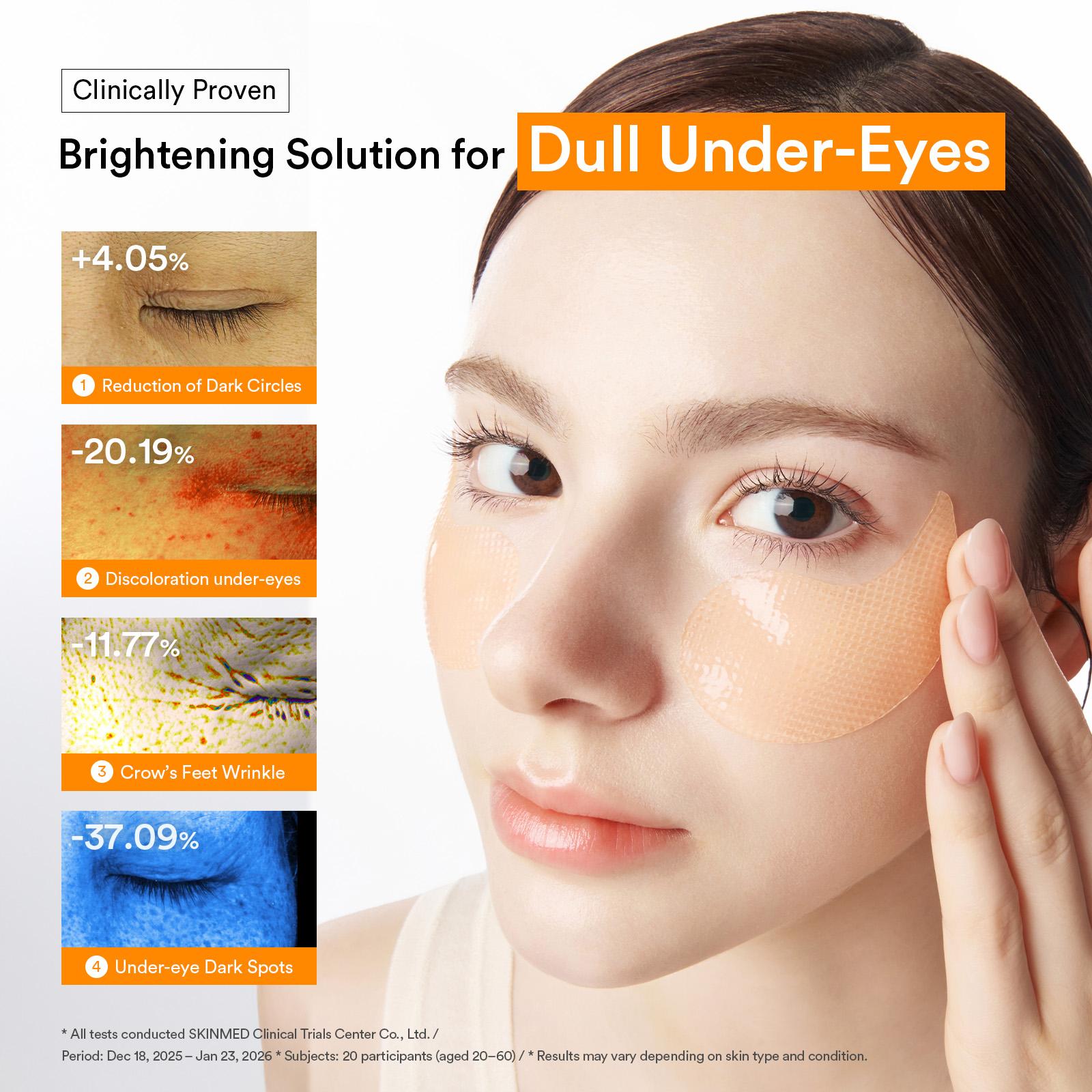 [Abib official]  Glutathione Kojic Acid Eye Patch(60 patches) | Easy Under Eye Care for hyperpigmentation, dull & tired eyes, under-eye discoloration, dark circles | Glutathione, Kojic Acid & Tumeric, Ceramide, Vitamin C & Nicacinamide