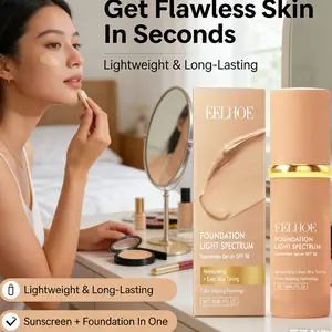 Three-In-One Sunscreen Concealer Foundation, Lightweight Primer, Color Match Technology, Even Skin Tone, Glossy Finish, Daily Use, All Skin Types