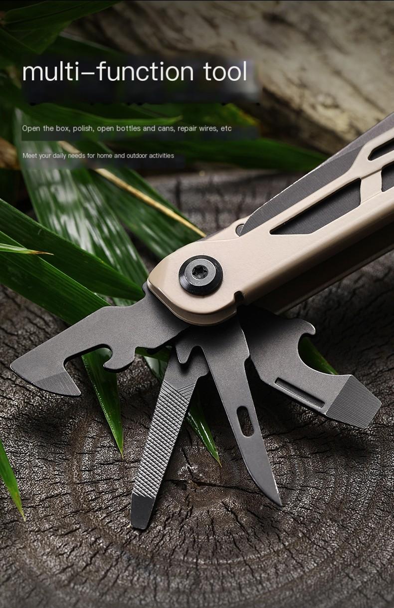 Multitool, 25-in-1 Stainless Steel Multi Tool Pliers with Self-Locking, Pocket Knife, Nylon Sheath, Professional (EDC) Multi-Tool for Survival, Camping and Hunting, Hiking removable clip