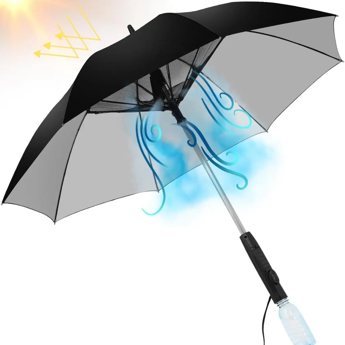 Umbrella Fan Mister with Add Bottle Attachment