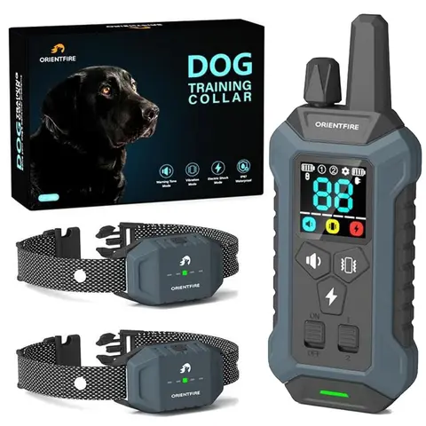 3000FT Dog Training Collar IP67 Waterproof Dog Training Collar Set with Remote, LCD Screen - 3 Safe Modes Vibration Sound,Rechargeable Adjustable Strap for 10-120lbs Small Medium Large Dogs