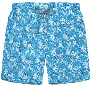 Men's Swim Shorts Dry Fast 4 Ways Stretch Swimming Trunk with Cool Prints