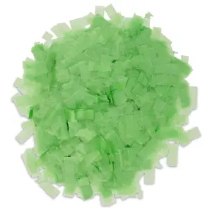 Green Rice Paper Confetti – Water-Soluble, Biodegradable & Edible (1LB Loose Pack)
