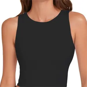 1/2/3 Pack Women's Solid Sports Back To School Tops - High-Stretch Seamless SummerVibes Yoga Fitness Bras for Workout and Exercise Comfortable Sleeveless Tank Top Athletic Activewear