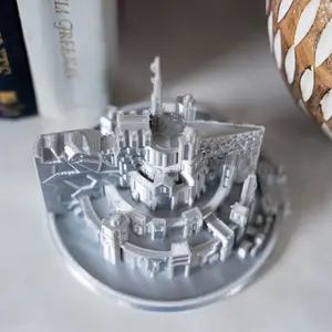 Small Minas Tirith City Model - 4.5 Inches in Diameter - 3D Printed Decor Lord