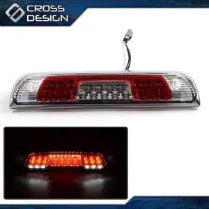 CROSSDESIGN LED Third Brake Light Cargo Lamp Chrome Fit For 14-18 Chevy Silverado GMC Sierra