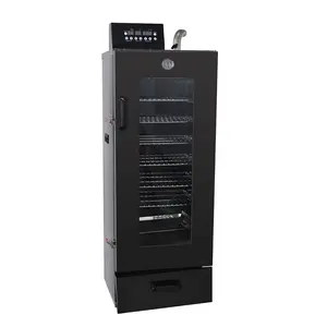 Hakka 8 Racks Commercial Electric Smoker Grill with Visible Door,  Vertical Black Smoke Oven for Sausage, Jerky & BBQ