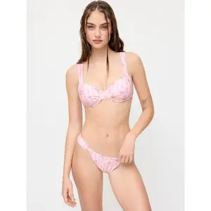 Cider Ditsy Floral Sweetheart High Stretch Ruched Bikini Set