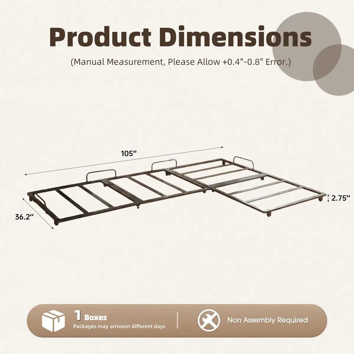 Sofa Elevation Metal Frame | Sturdy Iron Base for Boneless Cloud Couch | Height-Enhancing Accessory