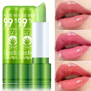 Aloe Vera Lipstick, Magic Temperature Color Changing Lip Gloss, Long-Lasting Moisturizing Hydrating Gel, Radiant Makeup Finish, Single Pack