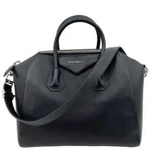 Pre-owned GIVENCHY Leather Shoulder Bags Antigona Shoulder Bag Black
