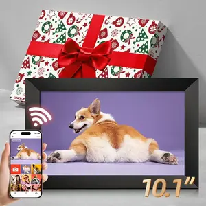 【New Year Gift】Thanksgiving & Christmas Gift 10.1'' WiFi Digital Picture Frame 32GB Memory, HD IPS Touch Screen, biu Frame App, Easy Setup, Share Photos or Videos Anywhere Decor Home Wedding