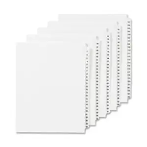Avery AVE01052 Numeric Divider- 52- Side Tab- 11 in. x 8.5 in.- 25-PK- White