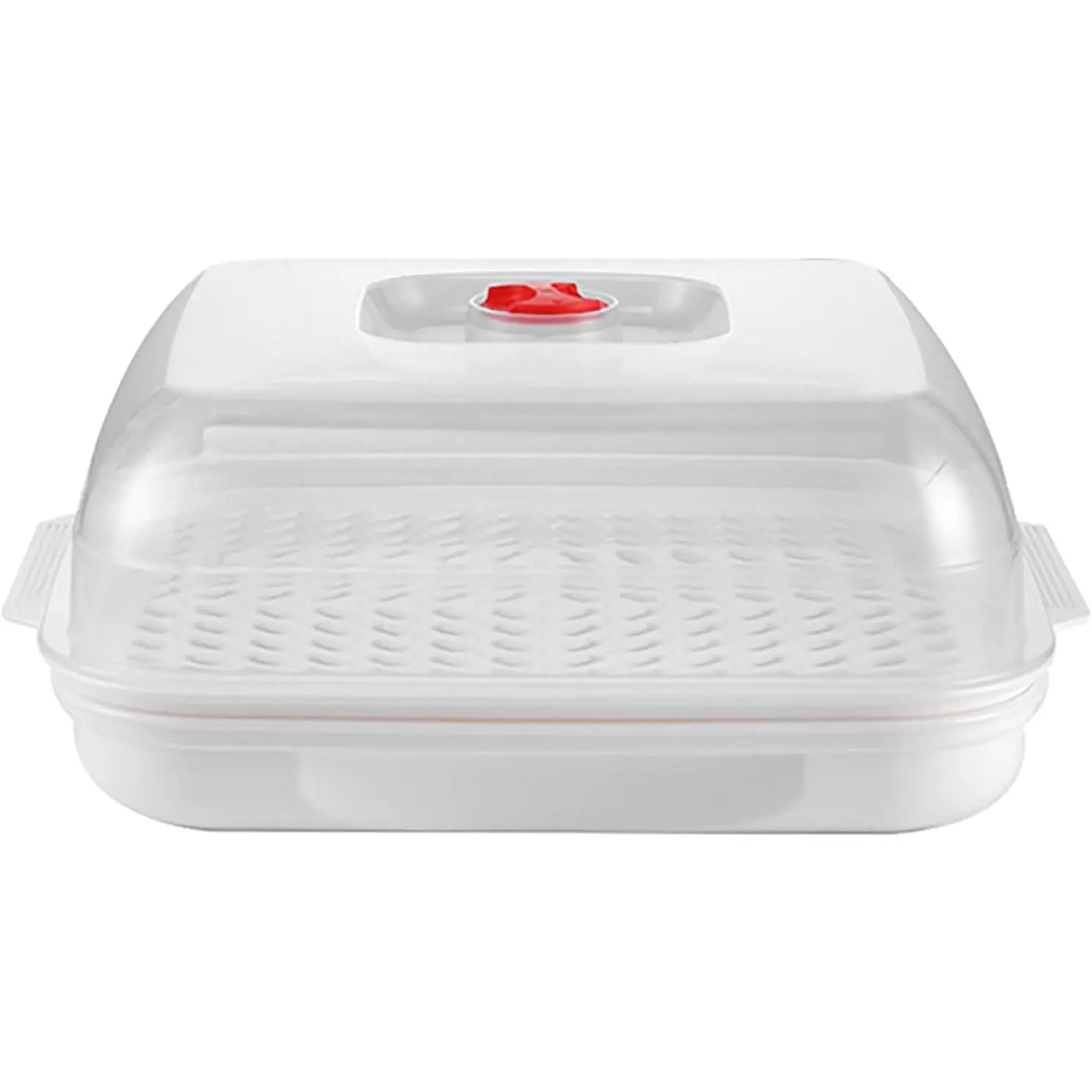 Microwave Steamer With Lid and Tray - Vegetable and Veggie Dish, Microwavable Cookware Supplies