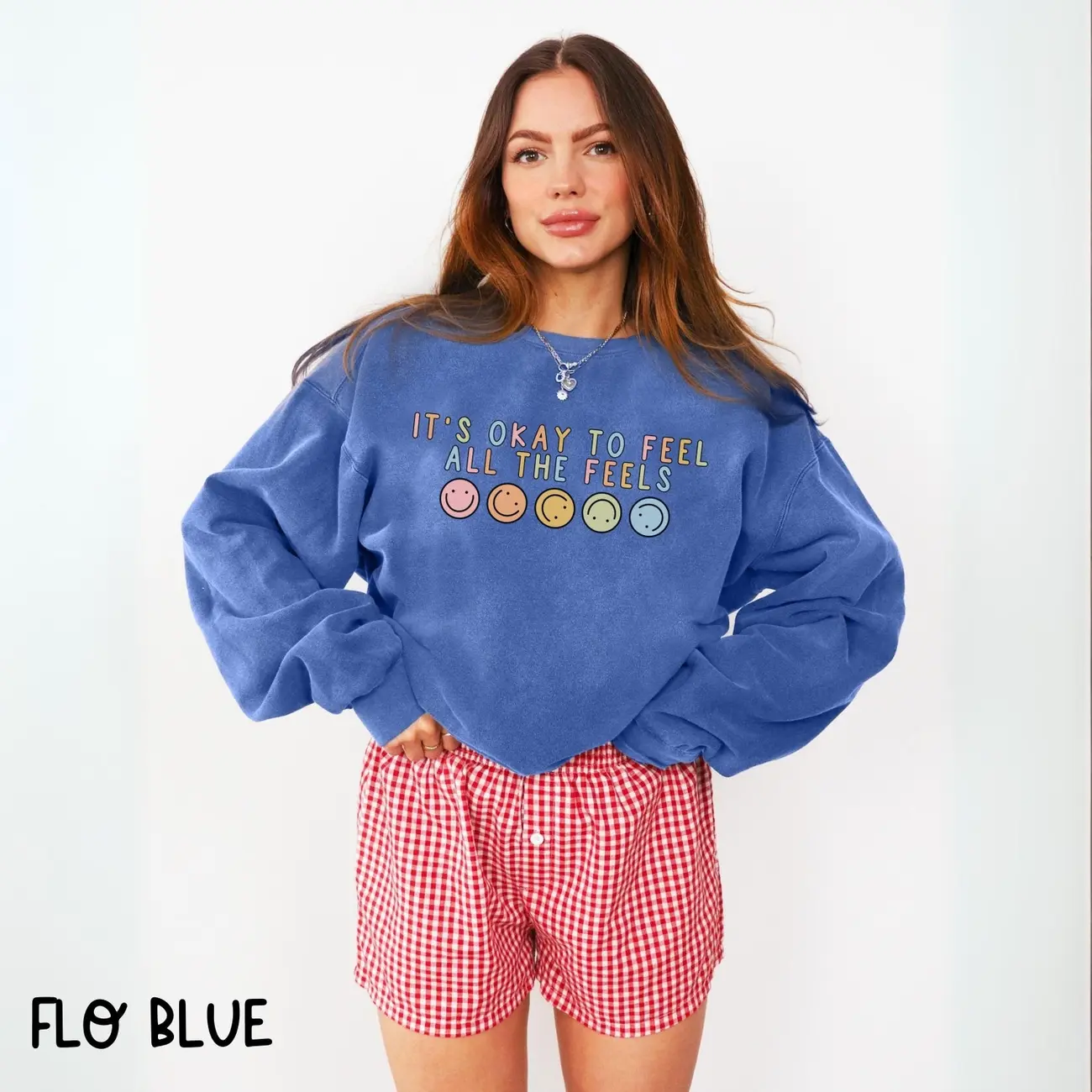 Mental Health Sweatshirt Feel all the Feels Counselor Teacher ADHD Anxious Mental Health Awareness Emotions Feelings Tee