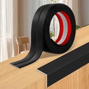 Wall Corner Protector Moulding Trim Peel and Stick Wall Corner Guards Trim Flexible Self Adhesive Edge Protector Moulding, 0.8 in X 10 Ft, Black EYAYEN