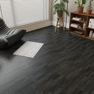 Self-Adhesive PVC Floor Tiles, Wood Grain Peel & Stick Design, Thickened Wall Sticker Material, Easy Cut/paste/clean, Home Decoration