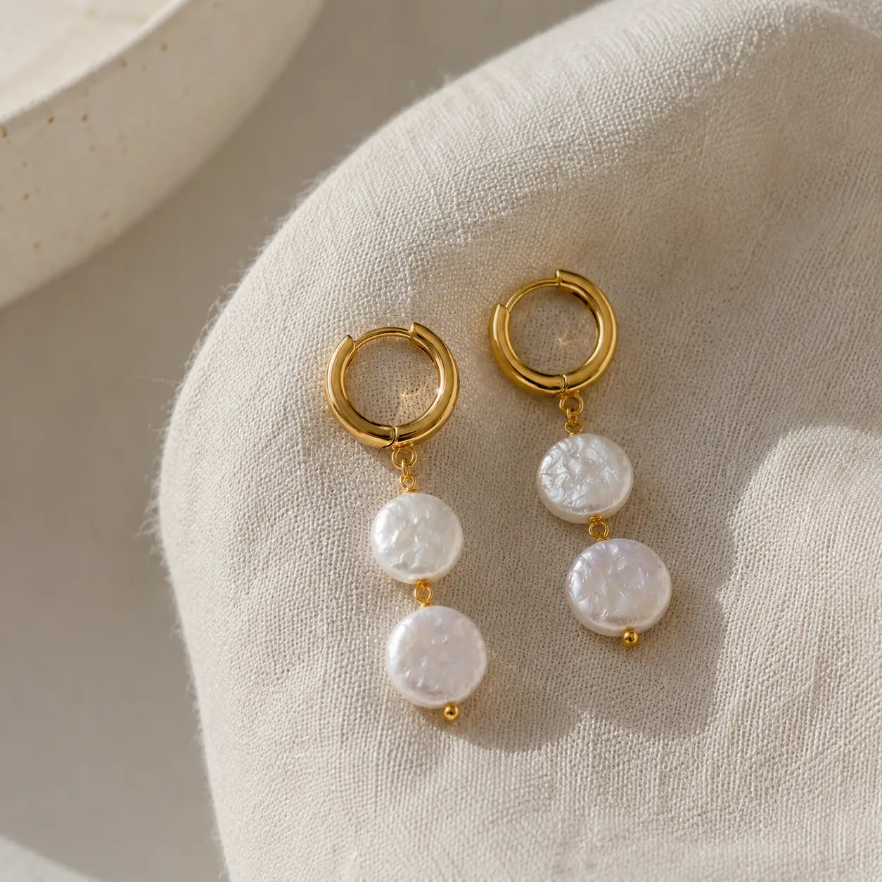 18k Gold-plated earrings for womwn, Minimalist jewelry, hipoalergenic Gift