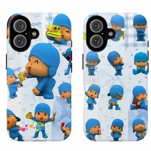 Adorable Pocoyo Phone Case – Blue Cartoon Character Cover – Cute Childhood Aesthetic Gift for Fans, Perfect for Him or Her – iPhone17 16 15 14 13 Pro Max  S23 S22 S21 0AX