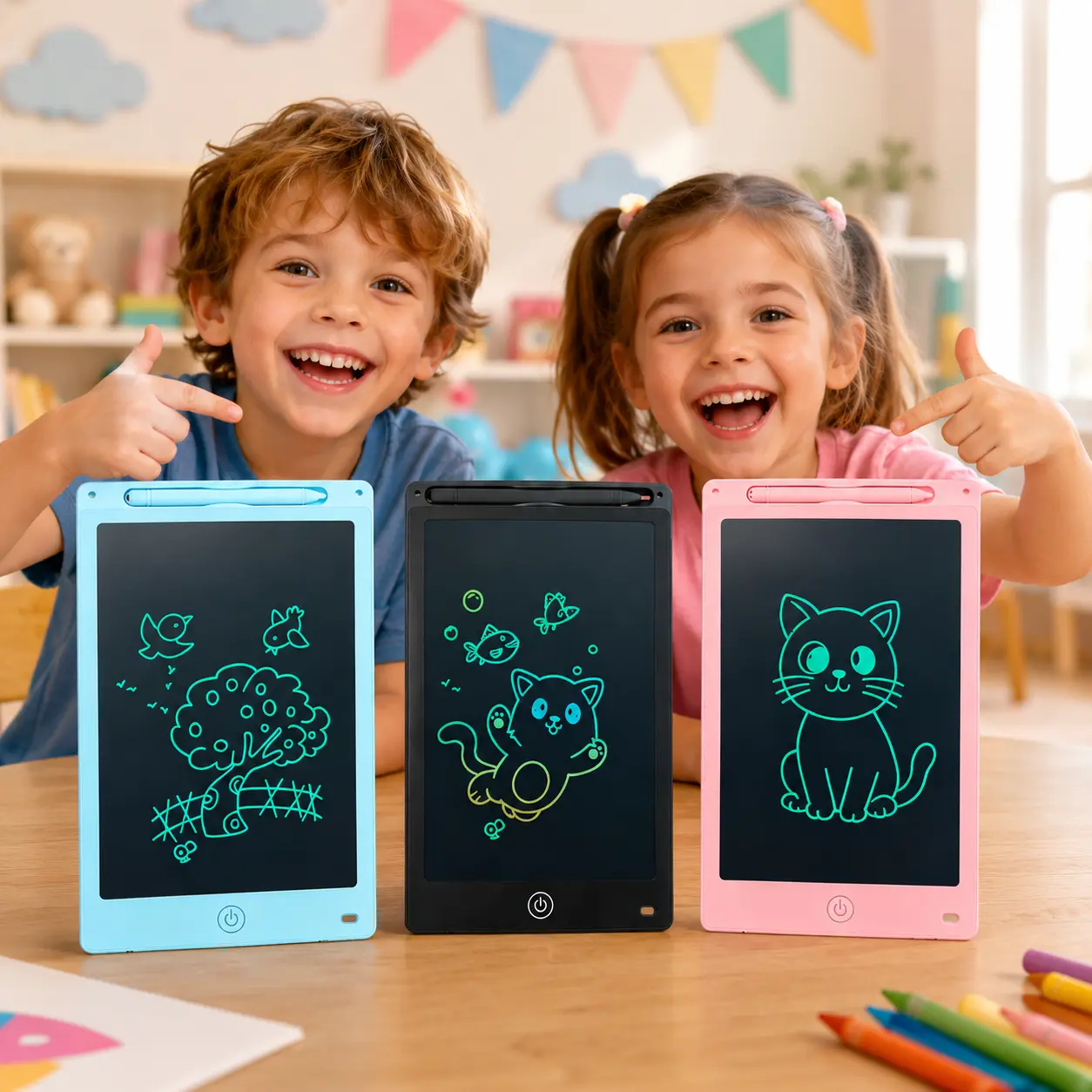 LCD Writing Tablet,8.5 Inch Electronic Writing Drawing Pads Doodle Board Gift Travel Toys for Toddler Kids Boys Girls,Birthday Gift