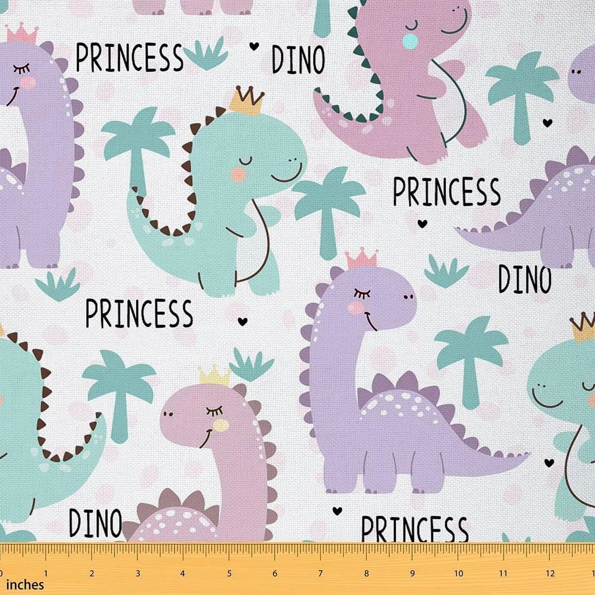 Dinosaur Fabric Pink Purple Dinos Upholstery Fabric Lovely Cute Animals Kawaii Cartoon Decorative Fabric Quilting Clothing Sewing DIY Craft Patchwork