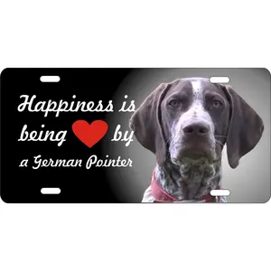 German Pointer Novelty front license plate decorative custom vanity aluminum car tag