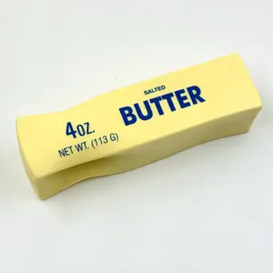Two-Piece Slow-Return Realistic Butter Stick Squeeze Toy, Soft Plush Non-Toxic Material, Perfect Desk Decor Stress Relief Toy, Stress Relief Decoration, Decompression Squeeze, Stress Relief Gadgets, Stress Relief Fidget