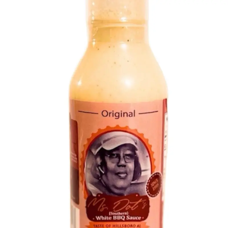 Ms. Dot’s 12oz Southern White BBQ Sauce & Marinade – For Grilled Meats, Seafood, Salads & More – Tangy, Creamy, All-Purpose Flavor