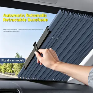 Automatic Retractable Car Sunshade   Windshield Heat Insulation Sun Shade