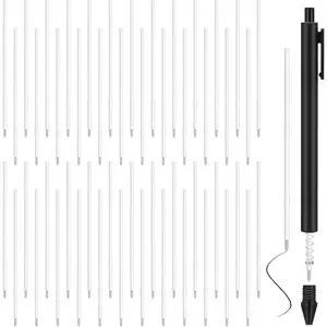 50 count 1mm Retractable Ballpoint Pen Refills Bulk 4.92 Inch Replacement Ballpoint Ink Pen Refills Smooth Writing for Click Ball Point Pens School Office Supplies(Black Ink,Classic)