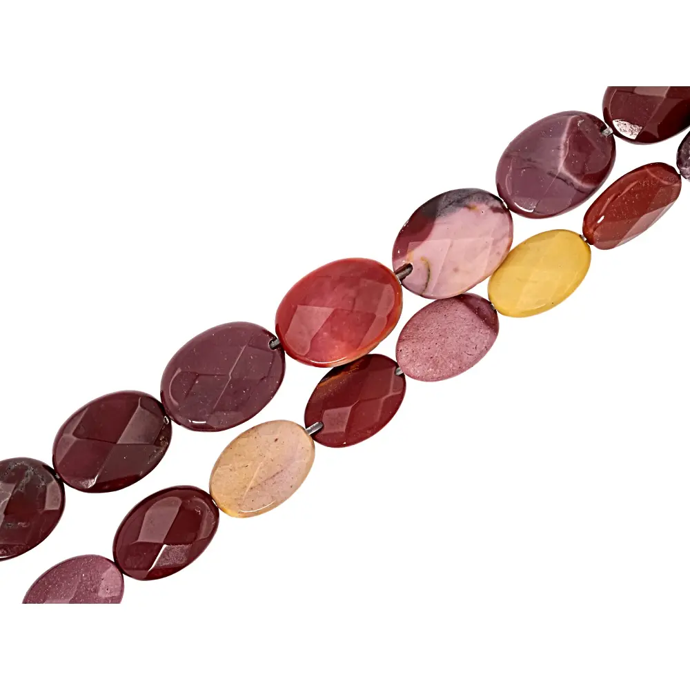 JTV Mookaite 10x14mm & 12x16mm Faceted Bead Strand Approximately 15-16" in Length Set of 2