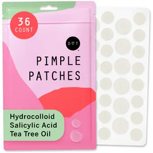 Dot Pimple & Zit Patches for Face – Hydrocolloid Acne Spot Patches with Vitamin C, Tea Tree Oil & Salicylic Acid for Blemish Care