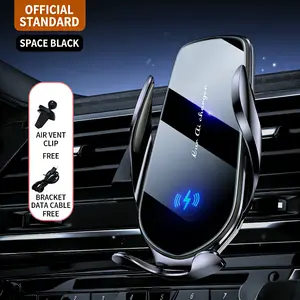 15W Fast Charging Station Car Bracket Car Wireless Charger Air Vent Car Phone Holder Mount For iPhone 17 16 15 14 13 12 Samsung Adapter Adjustable Automatic Cable Clip Device Magnetic Protection Smartphone Cellphone Usb Mobile Electronic