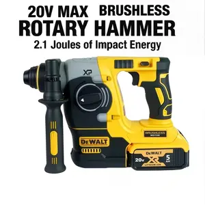 DCH273 20V Max Brushless Rotary Hammer Cordless High-Torque Impact Drill multiplier ,power tool  grade professional construction diy use concrete drilling electric power drill