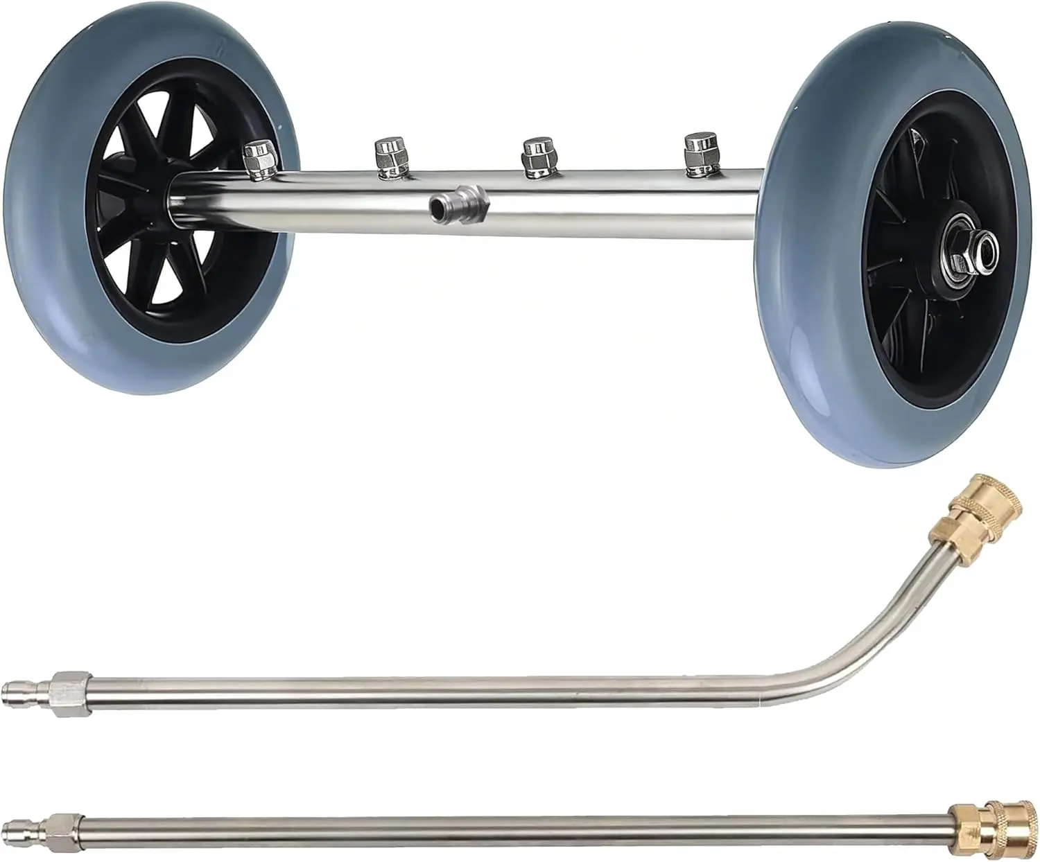 Pressure Washer Undercarriage Cleaner, 16 Inch Power Washer Surface Cleaner, Undercarriage Water Car Broom Attachment with Extension Wand, 4000 PSI