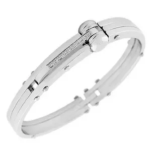 My Daily Styles Male Stainless Steel Silver-Tone Handcuff Bracelet - Fashion Costume Jewelry Accessory