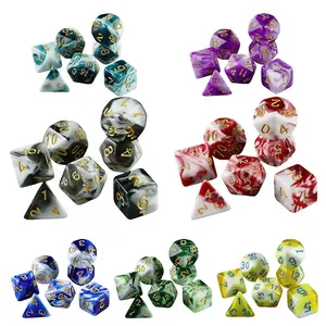 7-Piece Magic Polyhedral Dice Set, Board Game Dnd Role-Playing Accessories, Essential Dice for Parties Outdoor Activities
