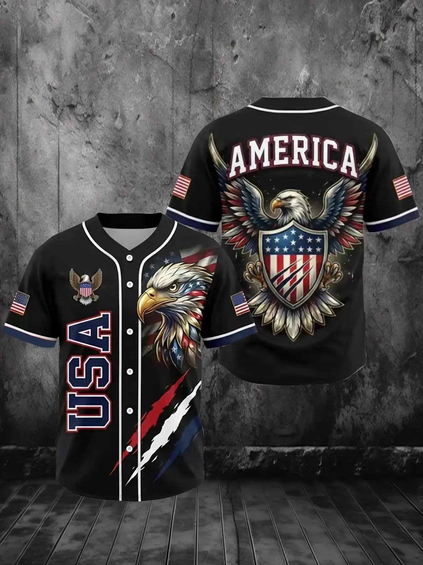 250th Anniversary Print Men's Plus Size Baseball Cardigan, Sporty Style, Casual Wear, Long Jersey, Loose-Fitting, Short Sleeve, Sports Style Jersey, Athletic Top, Fan Sportswear Top
