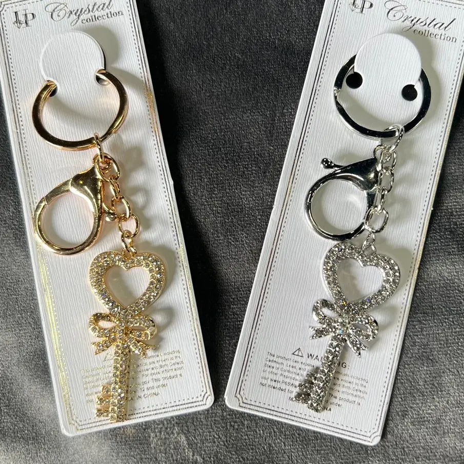 Bling Heart Keychains