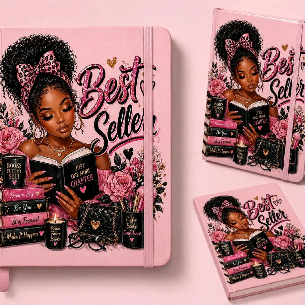 “Best Seller Book Lover Aesthetic Journal – Black Girl Reader Edition”Customized Journal Journal for writing
