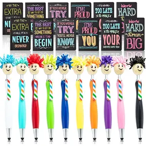 24 count Inspirational Gifts Bulk,Ballpoint Pens Motivational Notepads Gifts Set,12Pcs Mini Journal Lined with stylus pens,12Pcs Pocket Notebooks Bulk Gifts Set for Valentines Day Gifts Teachers School Office Party Favor Supplies