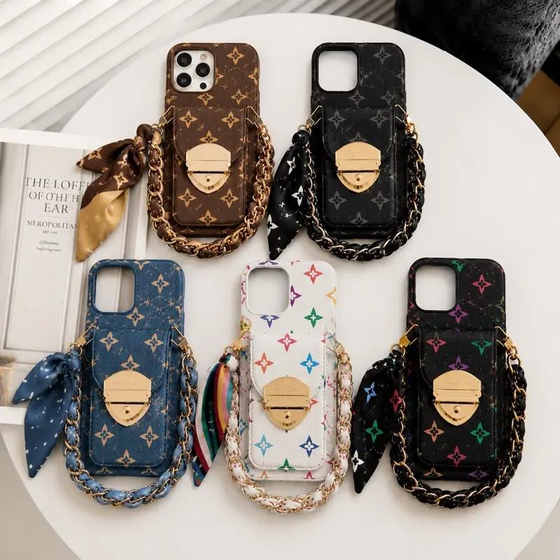 Crossbody Wallet Phone Case with Adjustable Strap for iPhone
