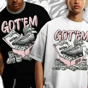 AM95 Pink Foam Dollar Sneaker Box Shirt Sneaker Match Streetwear Graphic Tee Unisex Sneakerhead