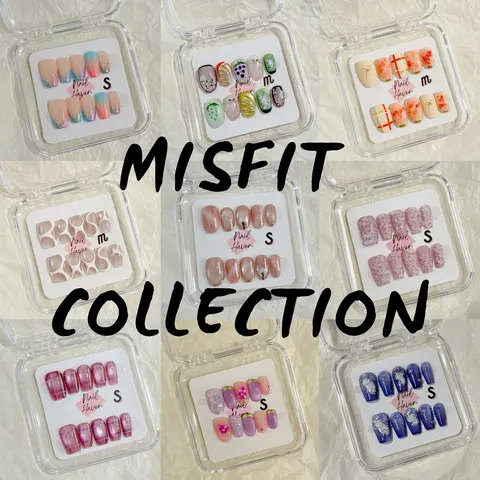 NailHaven| Misfit Collection |  press on nails  |soft acrylic based nails| medium length collection| cute nails| fake nails |Handmade | high quality Press on nails 10 pcs|reusable nails|nail art|nail charm|handmade press ons|uña sacri lic as